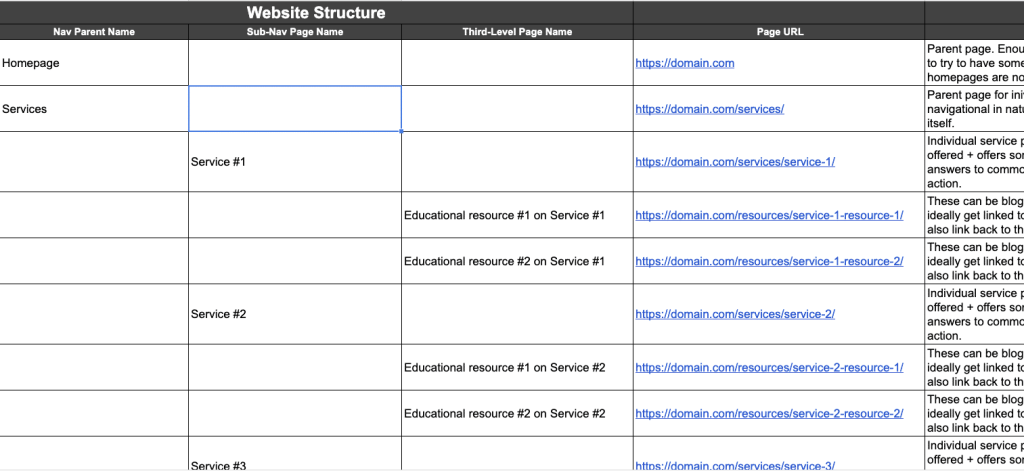 Website Structure